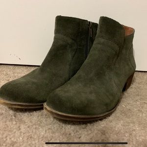 Olive ankle booties